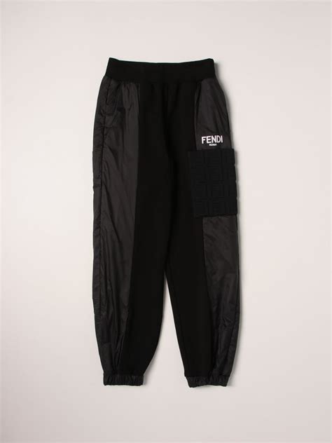 fendi pants black|Fendi nylon jogging pants.